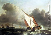 Dutch shipping offshore in a rising gale - Willem van de, the Younger Velde