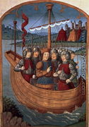 King Arthur and his Knights embarking for the Holy Land, from Lancelot du Lac, c.1490 - Antoine Verard