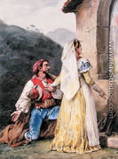 Italian peasants before a shrine, 1829 - Horace Vernet