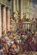 The Marriage Feast at Cana, detail of the left hand side, c.1562 - Paolo Veronese (Caliari)