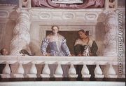 Villa Barbaro. Lady and Nurse on the Balcony - Paolo Veronese (Caliari)
