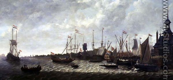 The arrival of King Charles II in Rotterdam, 24th May 1660 - Lieve Verschuier