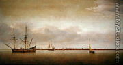 A Galley Frigate and other shipping off Amsterdam - Justus de Verwer