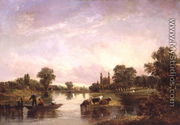 View of Eton College from the Thames, 1850 - Alfred Vickers