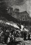 Burning of the Templars, illustration from LHistoire de France by Jules Michelet 1798-1874 - Daniel Urrabieta Vierge