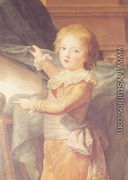 Marie-Antoinette and her Children, detail of Louis-Joseph-Xavier 1781-89 - Elisabeth Vigee-Lebrun