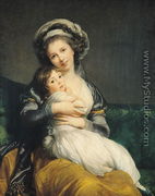 Self portrait in a Turban with her Child, 1786 - Elisabeth Vigee-Lebrun