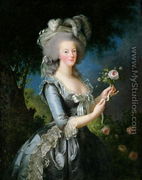 Marie Antoinette 1755-93 with a Rose, 1783 - Elisabeth Vigee-Lebrun