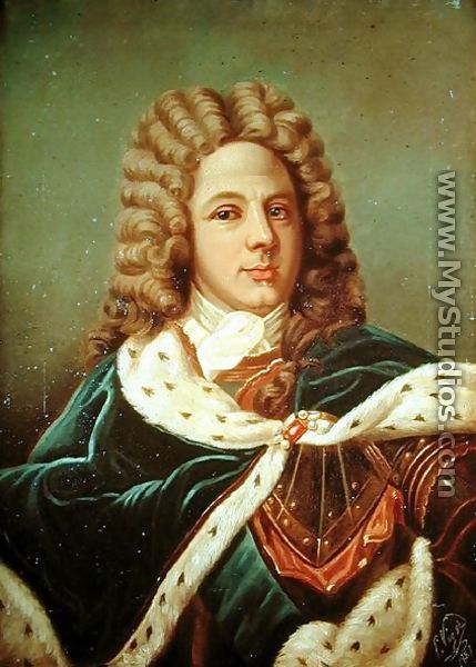 Portrait of the Duc de Saint-Simon 1675-1755 after a portrait by Hyacinthe Rigaud 1659-1743 1887 - Perrine Viger