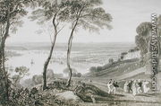 Plymouth Dock from Mount Edgecombe, from Cookes Picturesque Views of the Southern Coast of England engraved by William Bernard Cooke 1778-1855 1814-26 - Joseph Mallord William Turner