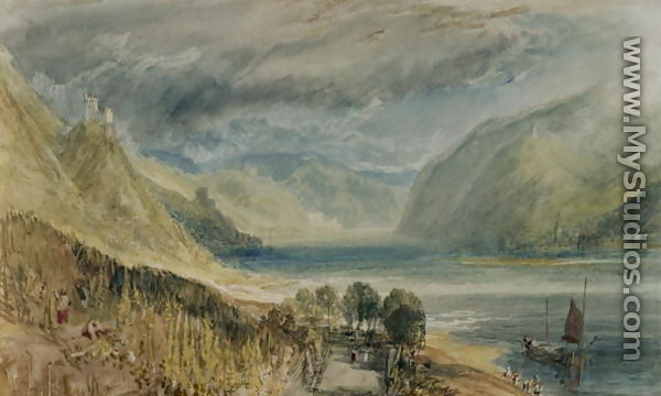 Burg Sooneck with Bacharach in the Distance, 1817 - Joseph Mallord William Turner
