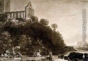 Dumblain Abbey, from the Liber Studiorum, engraved by Thomas Lupton, 1816 - Joseph Mallord William Turner