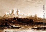 Dunstanborough Castle, from the Liber Studiorum, engraved by Charles Turner, 1808 - Joseph Mallord William Turner