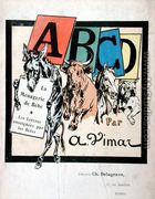 Front cover of the childrens alphabet, La Menagerie de Bebe, Les Lettres enseignees par les Betes, c.1910 - A. Vimar