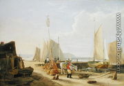 A Harbour Scene in the Isle of Wight, looking towards the Needles, 1824 - George Vincent