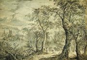 Wooded Landscape with the Temptation of Christ - David Vinckboons