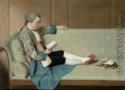 Portrait of a Man Reading John Farr Reading Horaces Odes - Francois Vispre