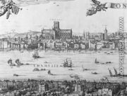 Panorama of London and the Thames, part two showing St. Pauls Cathedral and the Globe Theatre, c. 1600 - Nicolaes (Claes) Jansz Visscher