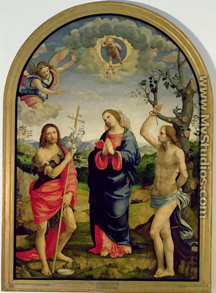 The Virgin with Saints Sebastian and John the Baptist - Timoteo Viti