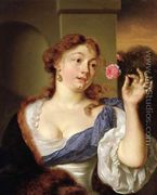 The Lady with a Rose - Arie de Vois