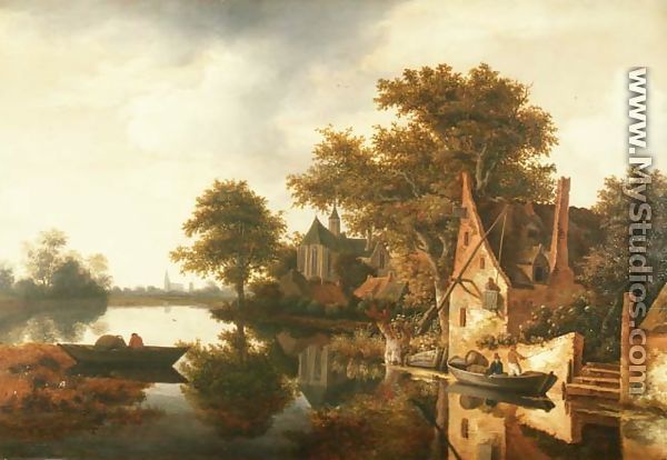 River Landscape - Roelof van Vries