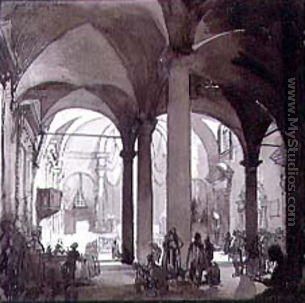Interior View of the Convent Church, San Felice, Florence - Francis Sydney Unwin