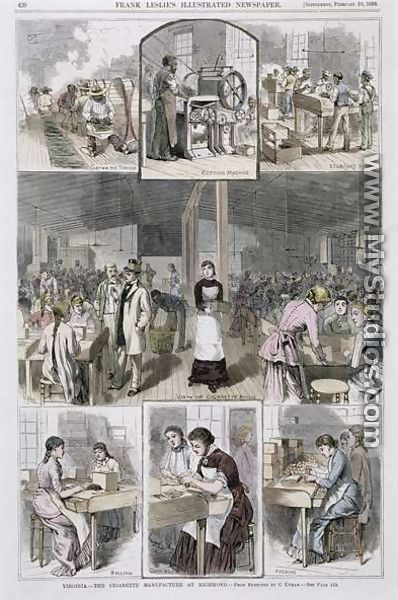 Cigarette Manufacturing, 1883 - C. Upham