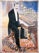 Poster advertising Harry Fragson 1869-1913 in concert at lHorloge, Champs-Elysees, Paris, c. 1900 - Emile Tabouret