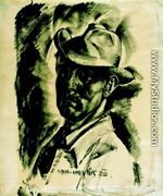 Önarckép kalapban, 1920 - Vilmos Aba-Novak