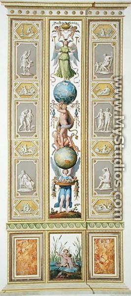 Panel from the Raphael Loggia at the Vatican, from Delle Loggie di Rafaele nel Vaticano, engraved by Giovanni Volpato 1735-1803, 1776, published c.1777 - (after) Taurinensis, Ludovicus Tesio