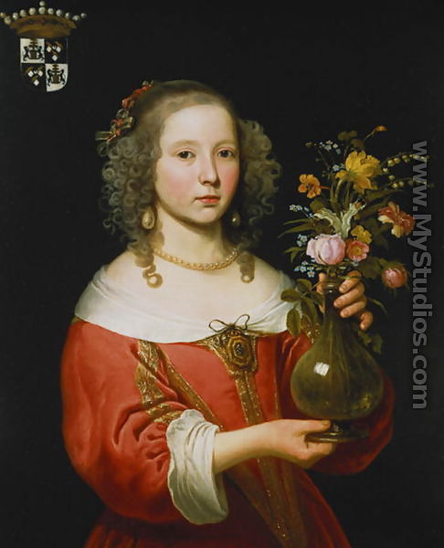 Portrait of a Young Girl - Abraham van den Tempel