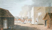 The Storming of a large Storehouse near Rus ul Khyma where Capt. Dancey of HM 65th Regt. was killed, November 13th 1809, from Sixteen Views of Places in the Persian Gulph taken in the Years 1809-10 illustrative of the Proceedings of the Forces employd o - (after) Temple, R.