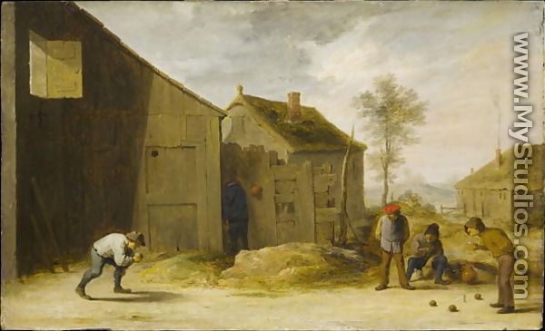 Peasants Playing Bowls - David The Younger Teniers