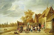 Peasants Dancing Outside an Inn - David The Younger Teniers