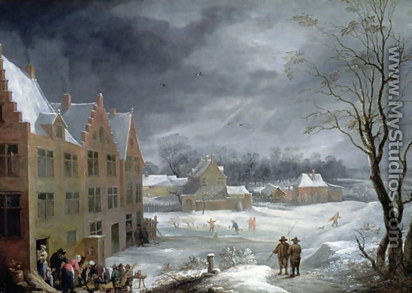 Winter Scene with a Man Killing a Pig - David The Younger Teniers