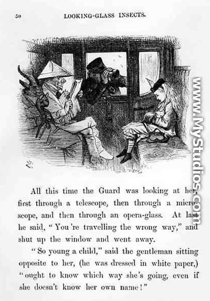 Looking-Glass Insects, illustration from Alice Through the Looking-Glass by Lewis Carroll 1833-98 1872 - John Tenniel