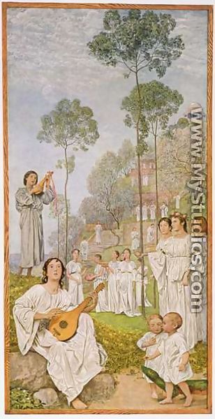 Heaven, illustration from Festkalender published in Leipzig c.1910 - Hans Thoma