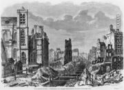 Improvements to Paris, transformation of Montagne Sainte-Genevieve, view taken from rue Saint-Victor, 1877 - Felix Thorigny