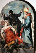 St. Louis, St. George and the Princess - Domenico Tintoretto (Robusti)