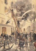 Felix Faure 1841-99 with the firemen, from Le Petit Journal, 20th February 1898 - Oswaldo Tofani