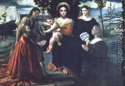 Madonna and Child enthroned with saints and donors - Francesco (Il Moro) Torbido