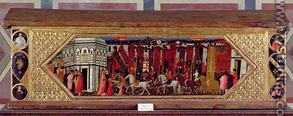 Cassone decorated with a scene of the Palio of S. Giovanni 2 - Giovanni Francesco