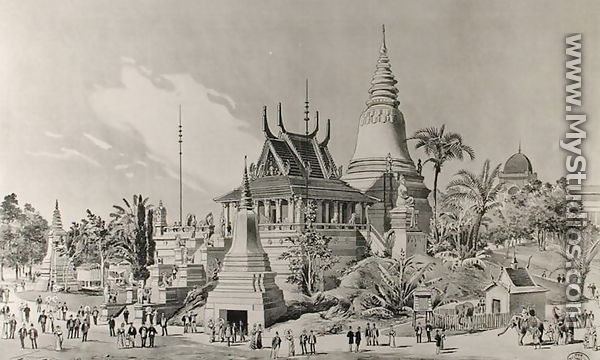 The Cambodian Palace at the Trocadero, the Universal Exhibition of 1900 - Henri Toussaint