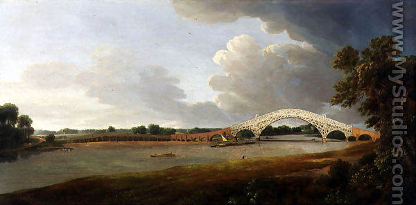 Old Walton Bridge, 1785  - Francis Towne
