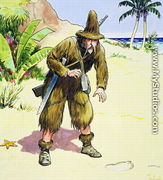 Robinson Crusoe, from Peeps into the Past, published c.1900 - Trelleek