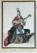 Lady Playing the Guitar, 1694 - Antoine Trouvain