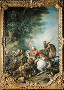 Turks Hunting Lions - Jean François de Troy