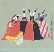 Kiowa Making Medicine, 1929 - Monroe Tsatoke