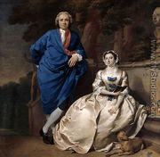 Portrait of George Michael Moser 1706-83 and his wife, Mary Guynier, c.1742 - Carl Marcus Tuscher