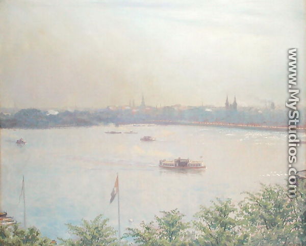 View of the Inner Alster Lake, 1894 - Laurits Regner Tuxen